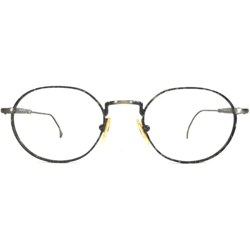 Bulova Eyeglasses Frames ANTIMONY Black Rustic Gray Round Full Rim 47-20-135